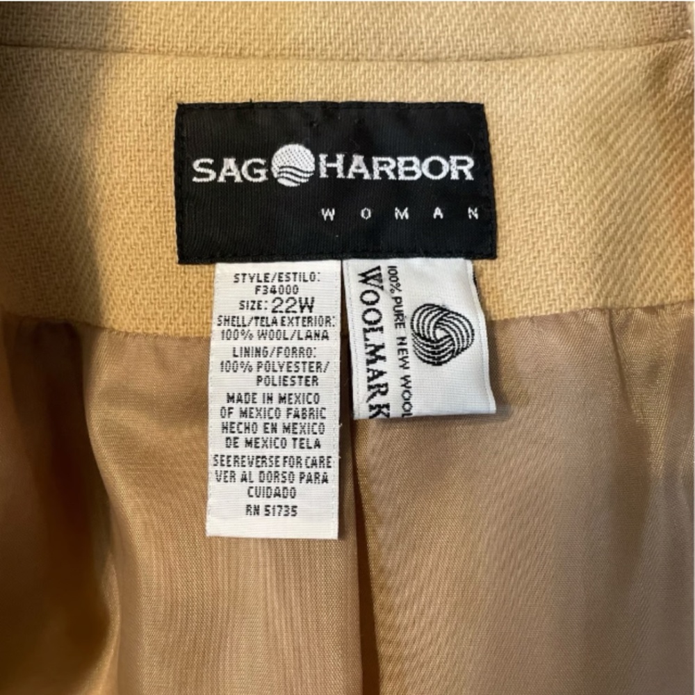 Sag Harbor Camel Tan Blazer Jacket - Picture 3 of 4